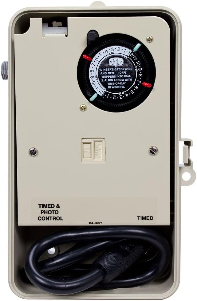 Pureloveugoods Portable Two Circuit Outdoor Time w/GFCI and Photocell