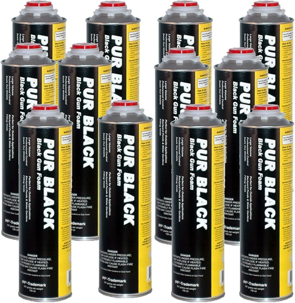 PUR Black - Black Gun Foam 28.4oz Case of 12