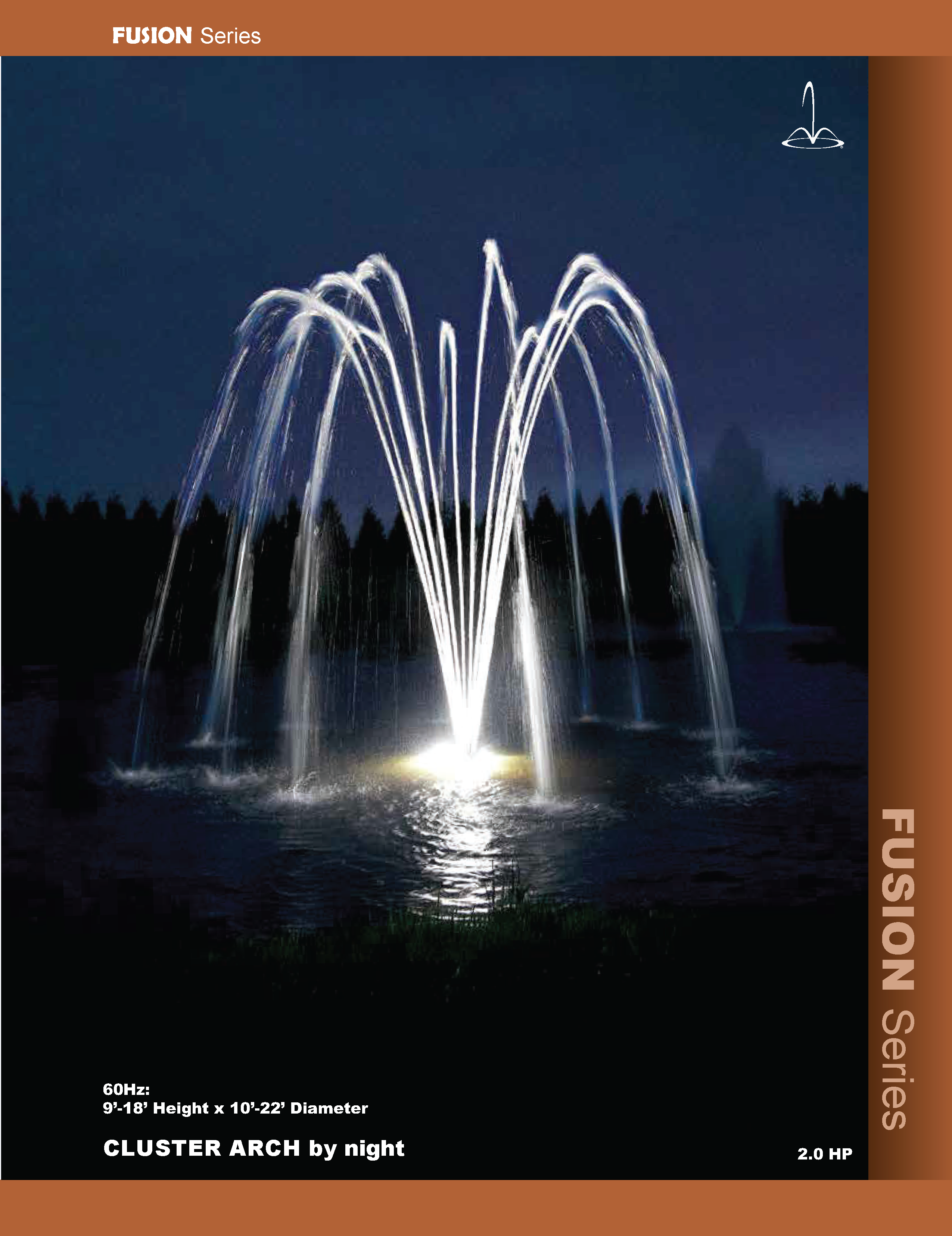 Aqua Control Fusion Series Aerating Floating Fountain 2HP